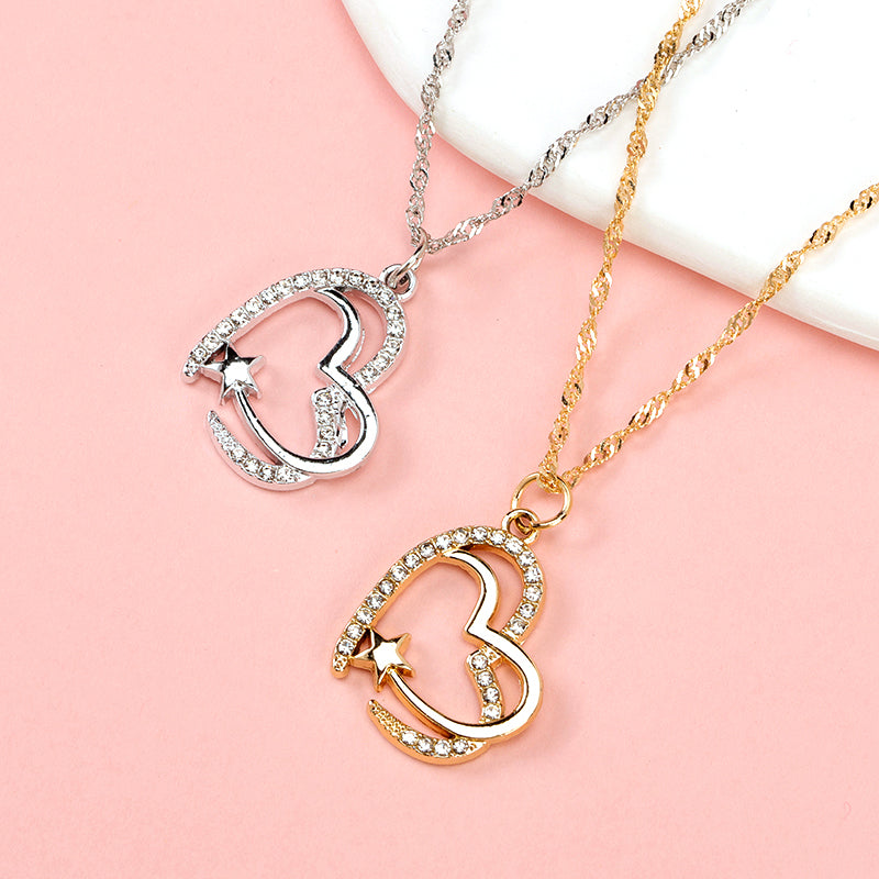 Double heart necklace