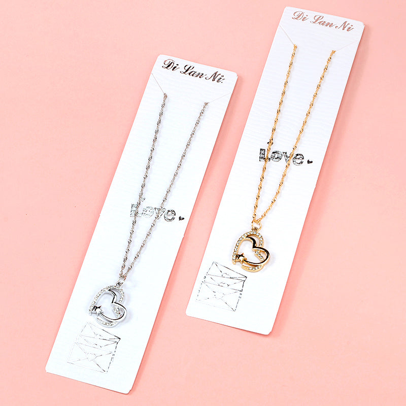 Double heart necklace