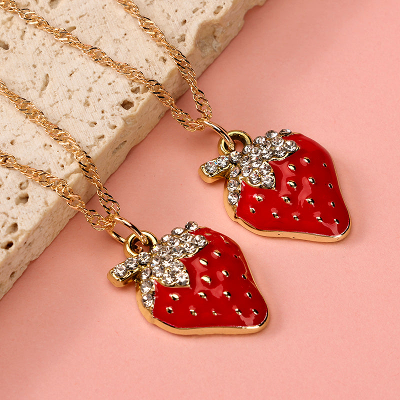 Strawberry design necklace